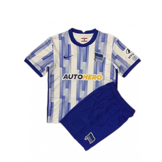 Camisola Hertha BSC Criança Equipamento Primeiro 2021-2022 Manga Curta